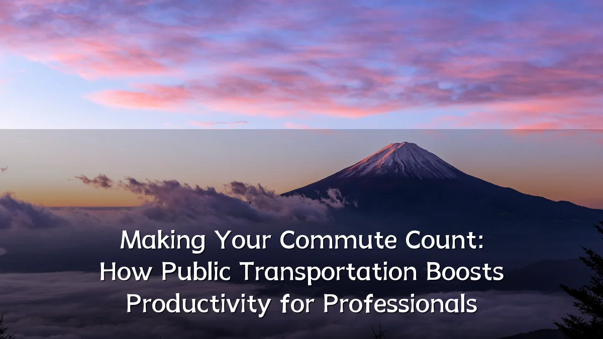 Making Your Commute Count: How Public Transportation Boosts Productivity for Professionals