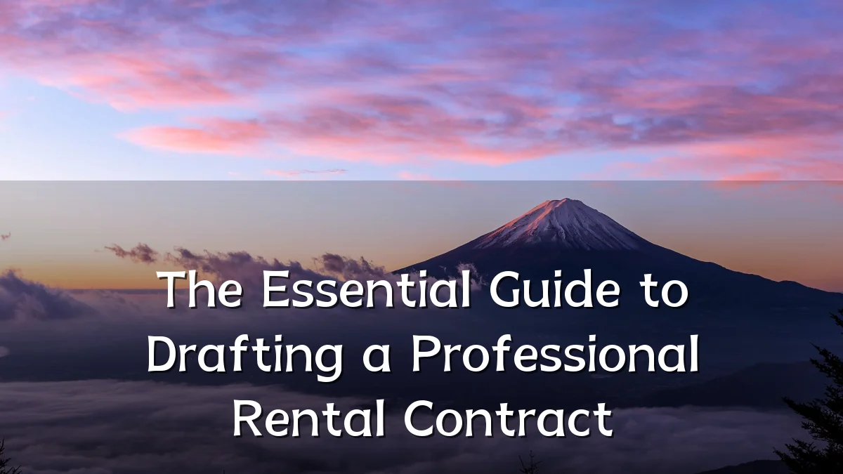 The Essential Guide to Drafting a Professional Rental Contract