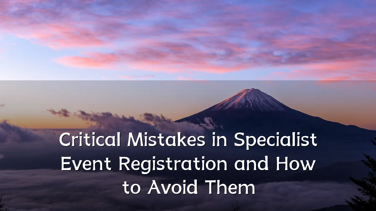 Critical Mistakes in Specialist Event Registration and How to Avoid Them