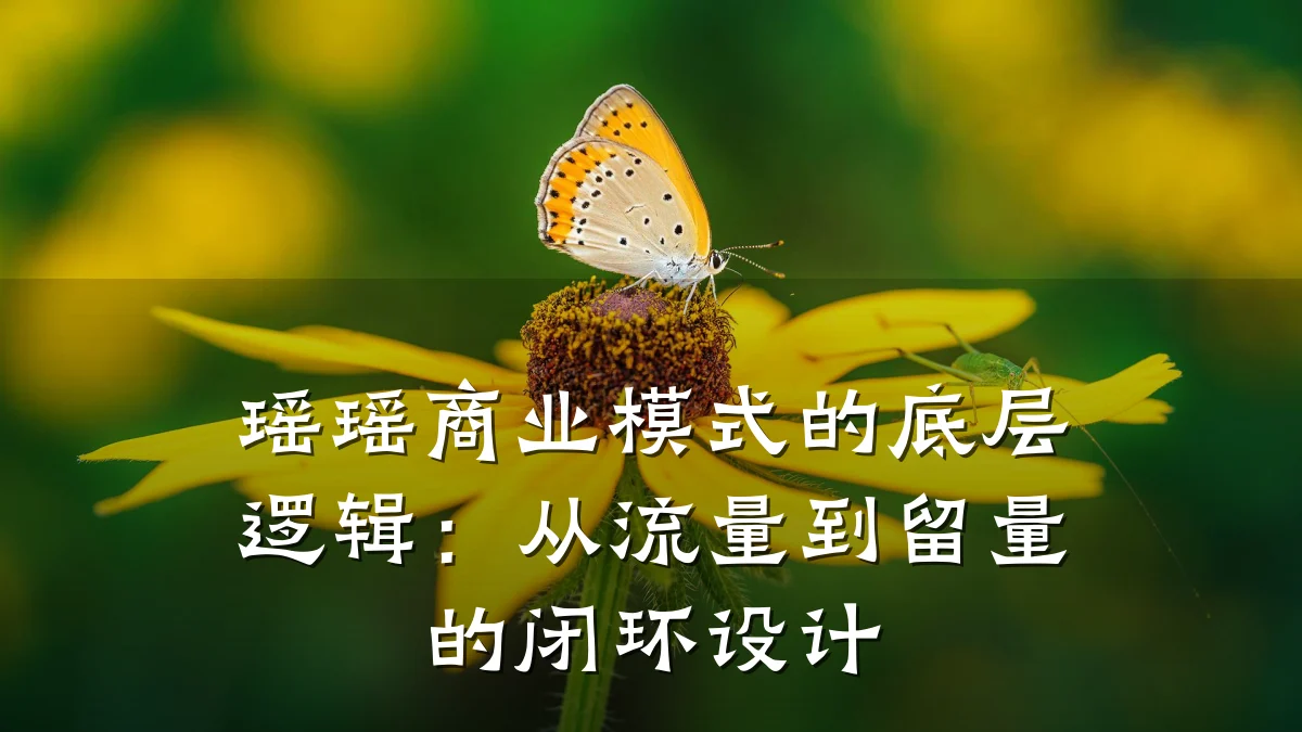 瑶瑶商业模式的底层逻辑:从流量到留量的闭环设计